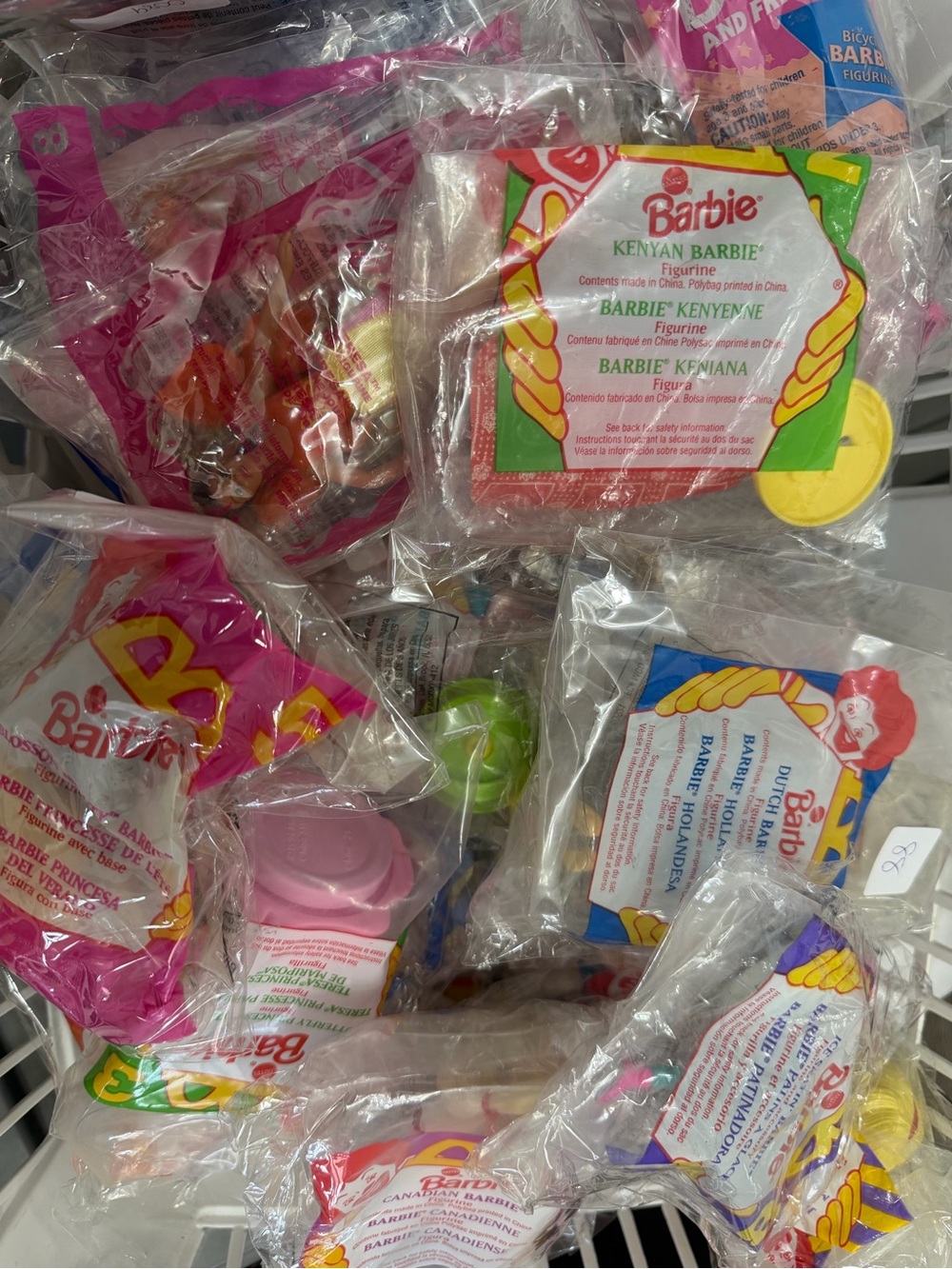 Lot of 28 McDonalds Barbie Toys!